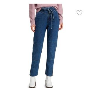 Rag & Bone Mia High Rise Belted Tapered Jeans